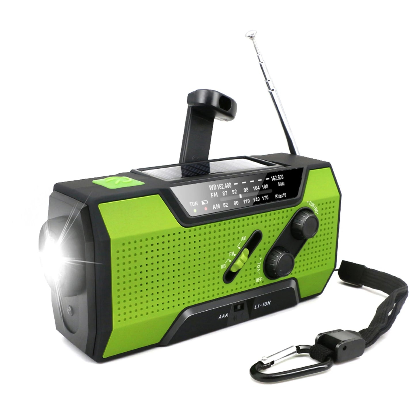 Must-Have Survival Tool! Weather Radio + Power Bank + SOS in 1! Stay Safe Anywhere ā Solar, USB & Crank Powered!